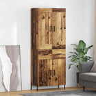 Tall cabinet 2 pcs Old Wood Carved wood