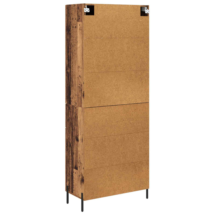 Hoge kast 2 pcs Oud Hout Bewerkt hout