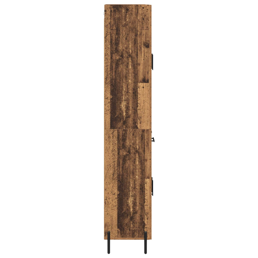 Hoge kast 2 pcs Oud Hout Bewerkt hout