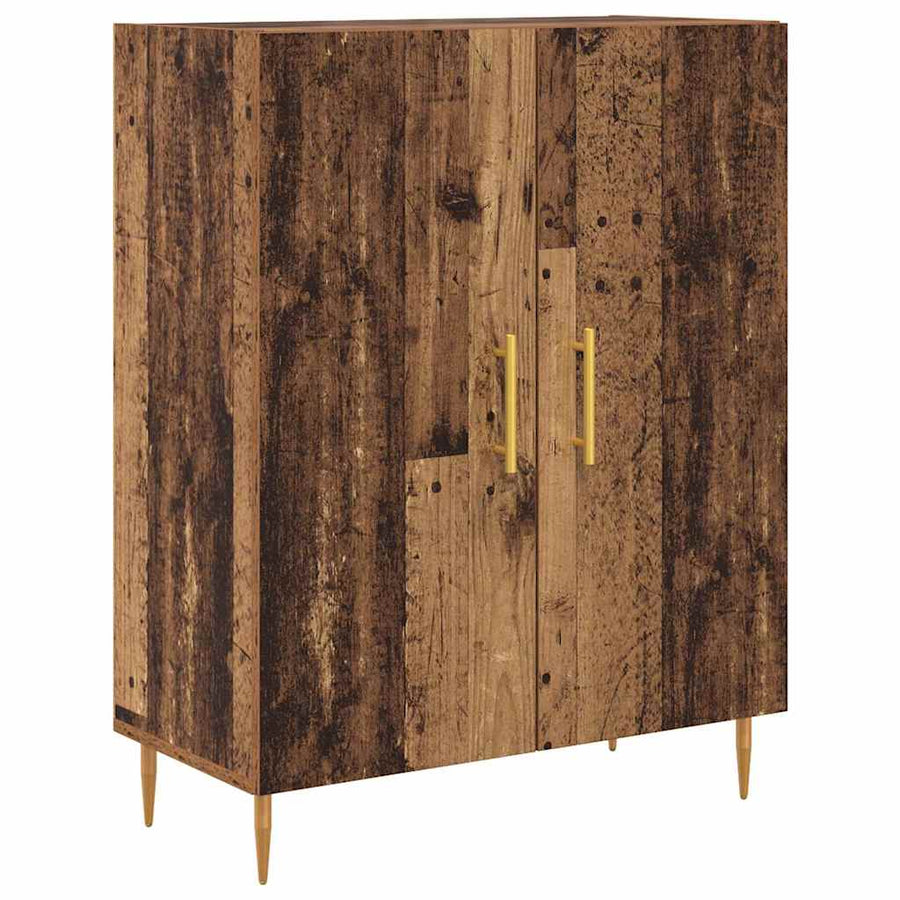 Hoge kast Oud Hout 69,5 x 34 x 180 cm Bewerkt hout