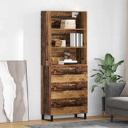 Hoge kast oud hout 69,5x34x180 cm