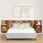 Hoofdbord met kast en lade 257x32.5x80 cm oud hout
