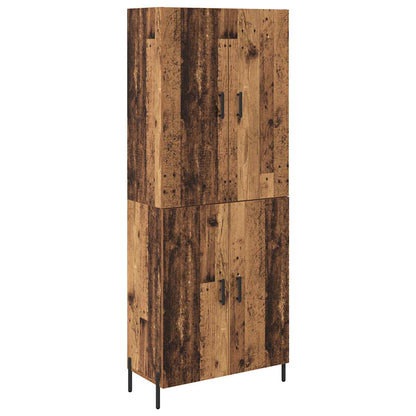 Highboard Oud Hout 69,5 x 34 x 180 cm Bewerkt hout