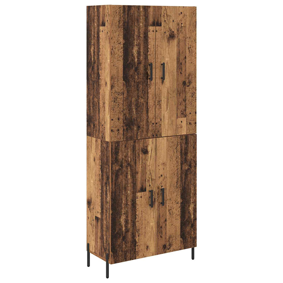 Highboard Oud Hout 69,5 x 34 x 180 cm Bewerkt hout