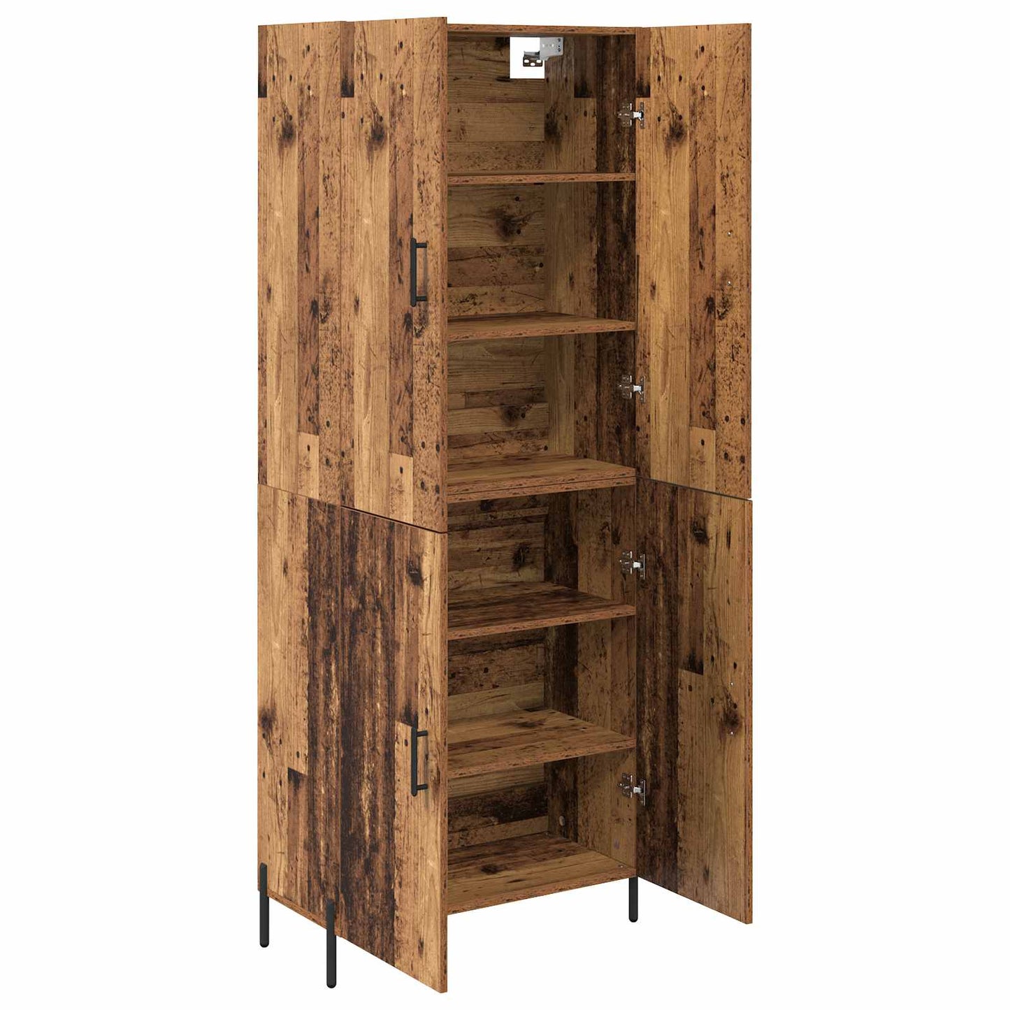 Highboard Oud Hout 69,5 x 34 x 180 cm Bewerkt hout