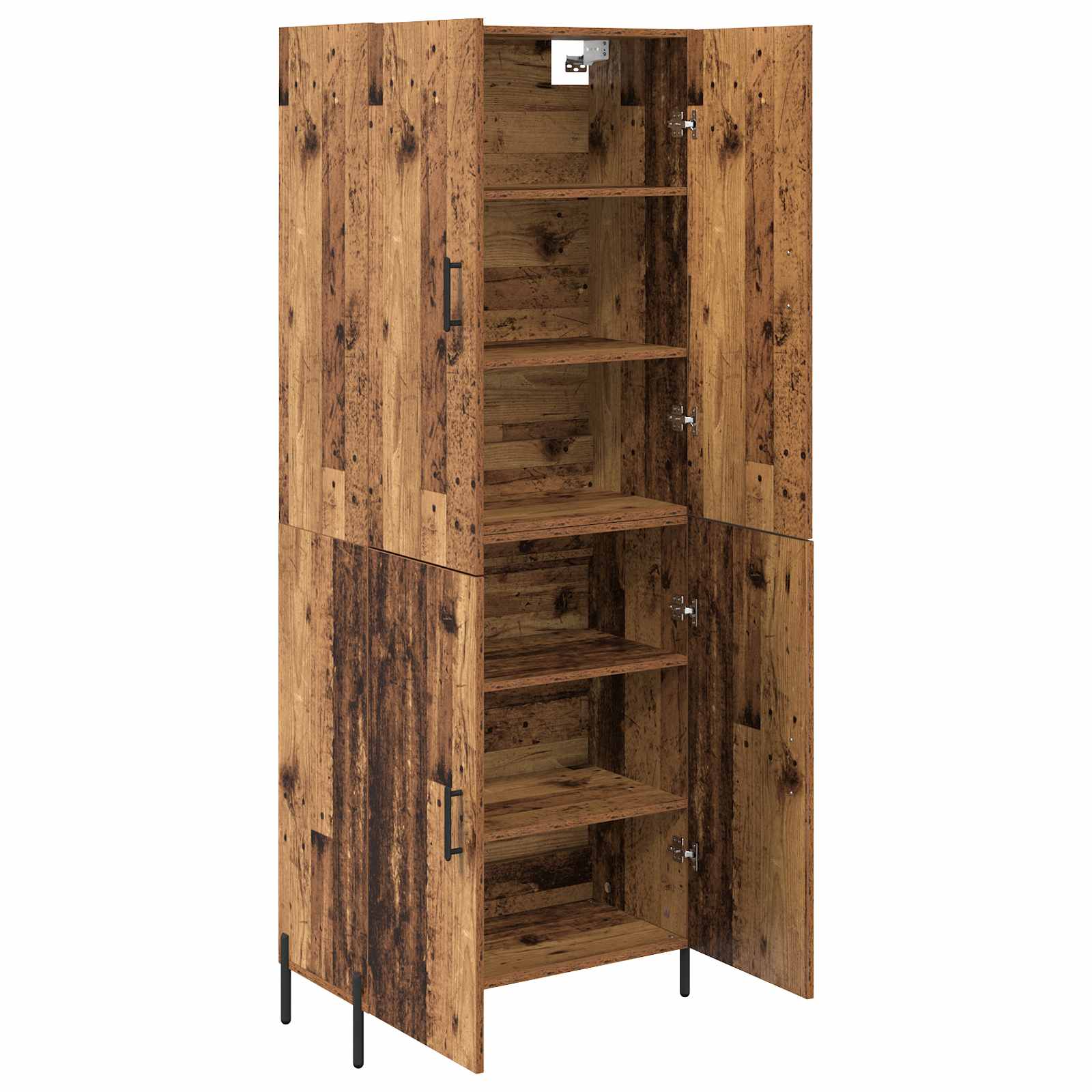 Highboard Oud Hout 69,5 x 34 x 180 cm Bewerkt hout