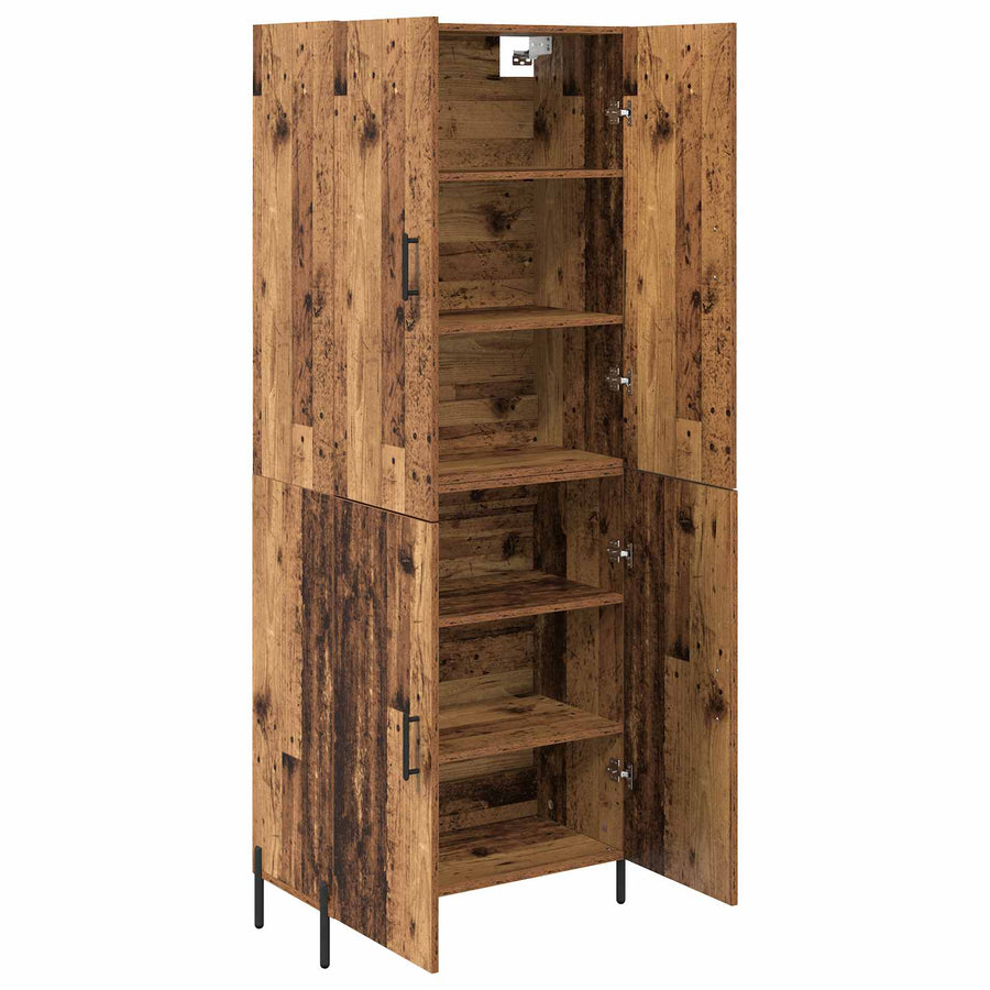 Highboard Oud Hout 69,5 x 34 x 180 cm Bewerkt hout