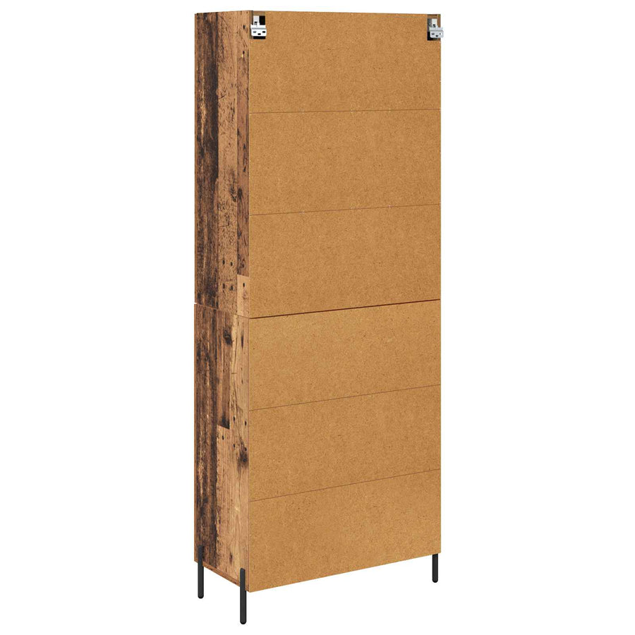 Highboard Oud Hout 69,5 x 34 x 180 cm Bewerkt hout