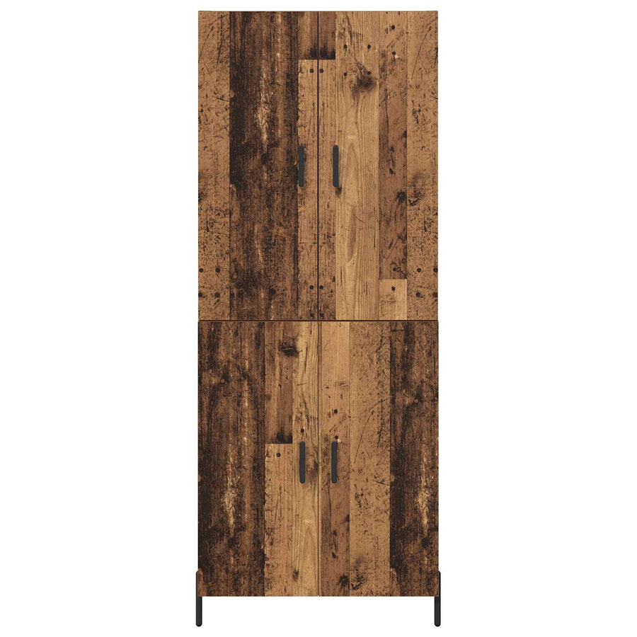 Highboard Oud Hout 69,5 x 34 x 180 cm Bewerkt hout