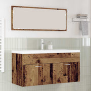 Badkamerkast 100x38.5x46 cm oud hout