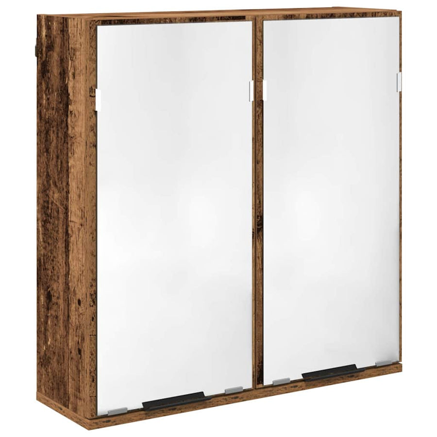 Badkamerkastenset met plank met opslag Oud Hout Bewerkt hout