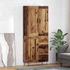 Tall cabinet with drawer Old Wood 69.5 x 34 x 180 cm Treated wood