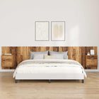 Headboard With Cabinet with drawer 3 pcs Old Wood Processed wood