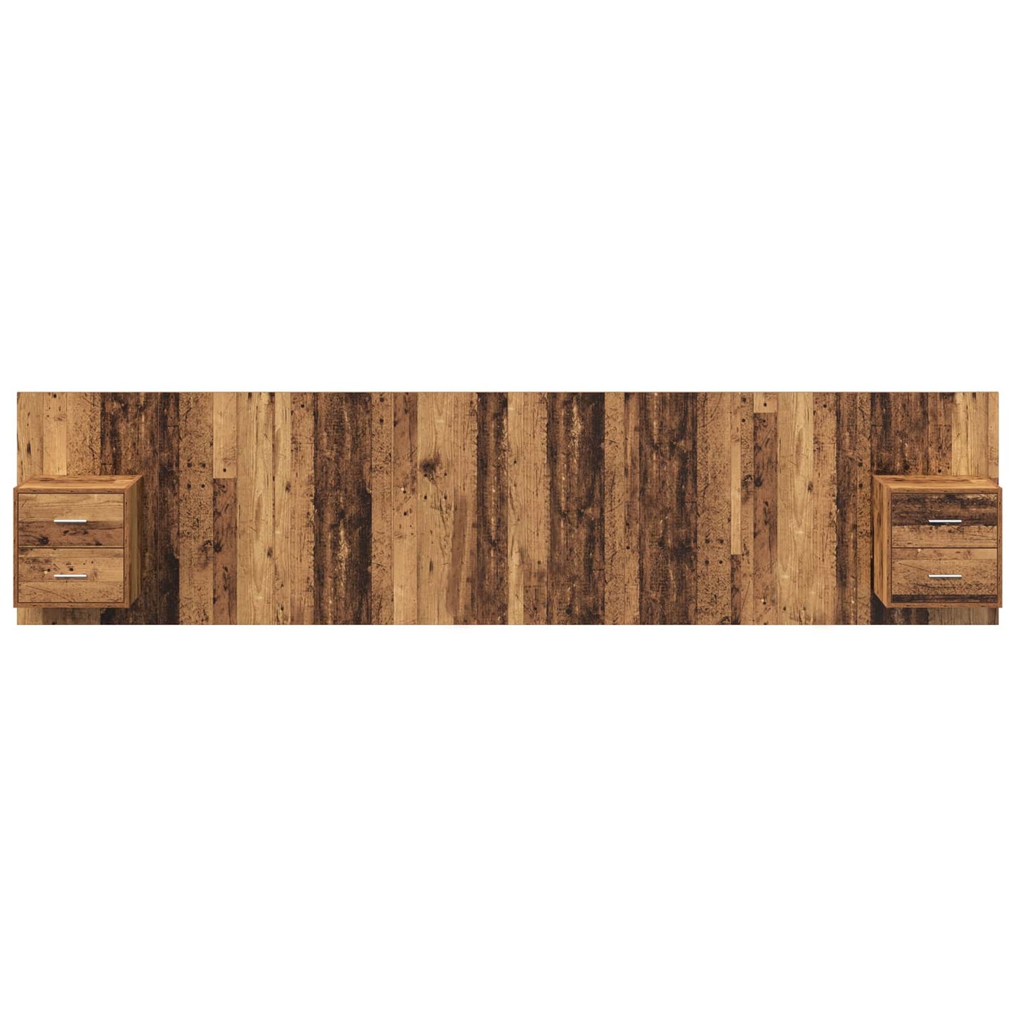 Hoofdbord Met Kast met lade 3 pcs Oud Hout Bewerkt hout