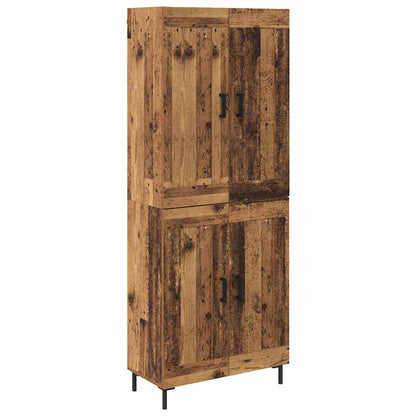Highboard Oud Hout 69,5 x 34 x 180 cm Bewerkt hout