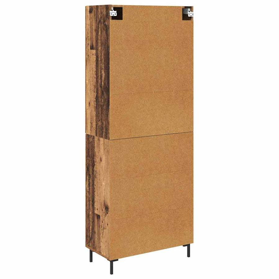 Highboard Oud Hout 69,5 x 34 x 180 cm Bewerkt hout