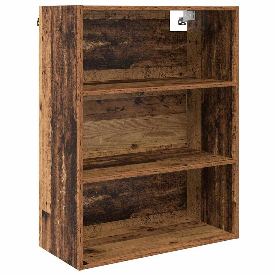 Hoge kast Oud Hout 69,5 x 34 x 180 cm Geengineerd Hout en Glas