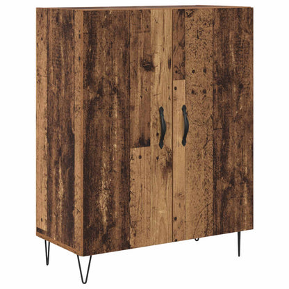 Hoge kast Oud Hout 69,5 x 34 x 180 cm Bewerkt hout