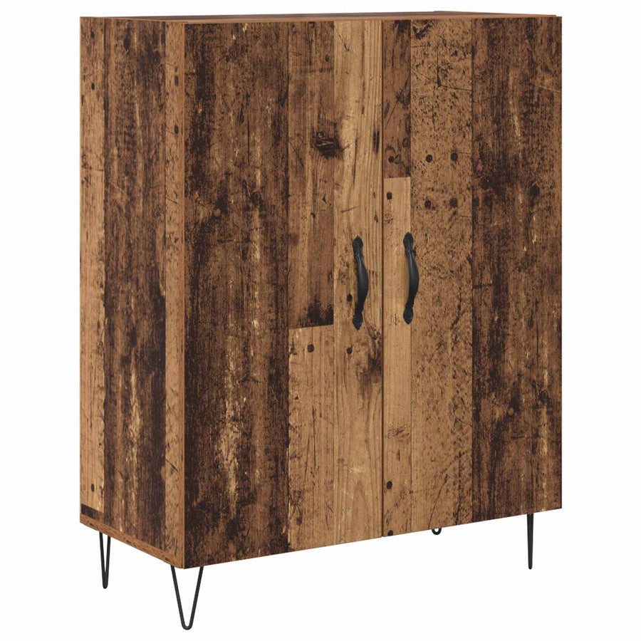 Hoge kast Oud Hout 69,5 x 34 x 180 cm Bewerkt hout