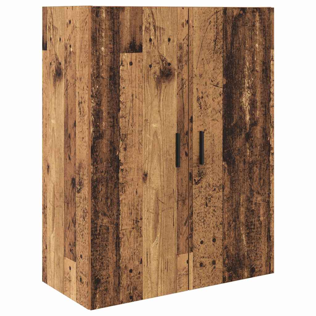Hoge kast Oud Hout 69,5 x 34 x 180 cm Geengineerd Hout en Glas