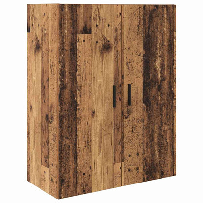 Hoge kast Oud Hout 69,5 x 34 x 180 cm Geengineerd Hout en Glas