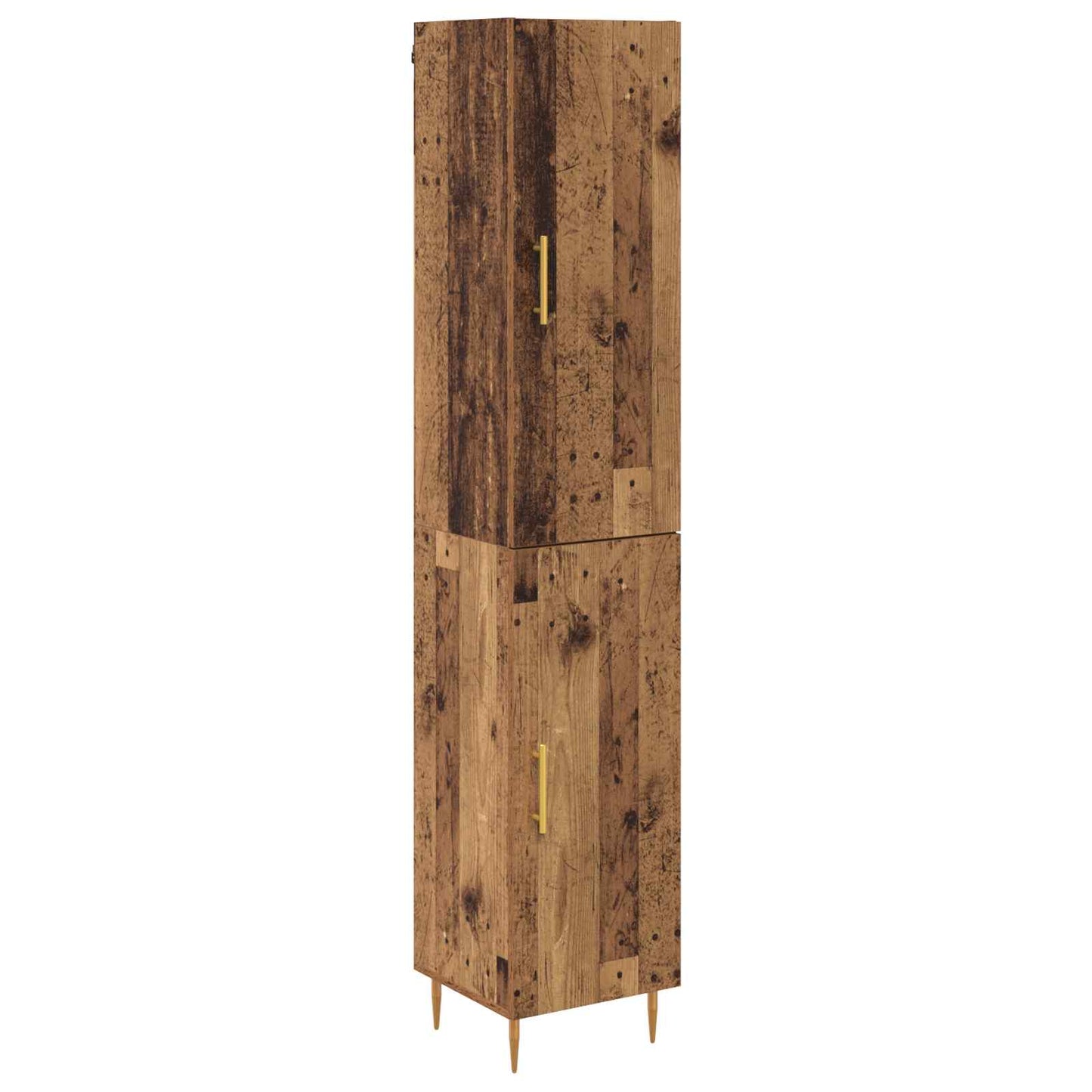 Hoge kast 2 pcs Oud Hout Bewerkt hout