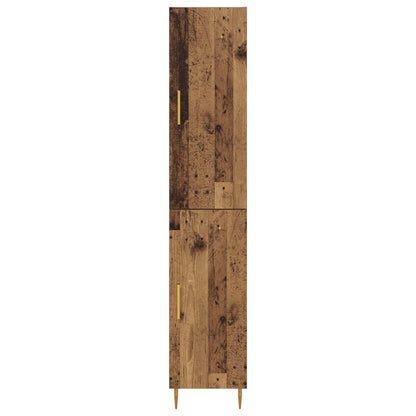 Hoge kast 2 pcs Oud Hout Bewerkt hout