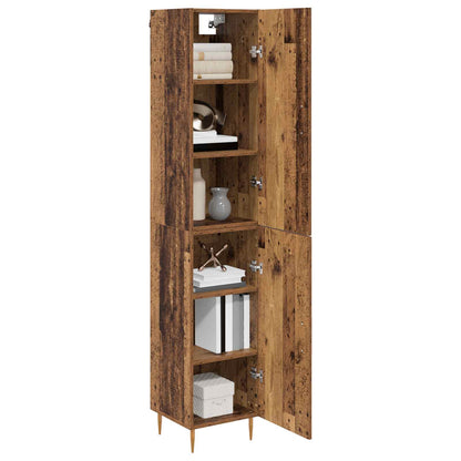 Hoge kast 2 pcs Oud Hout Bewerkt hout
