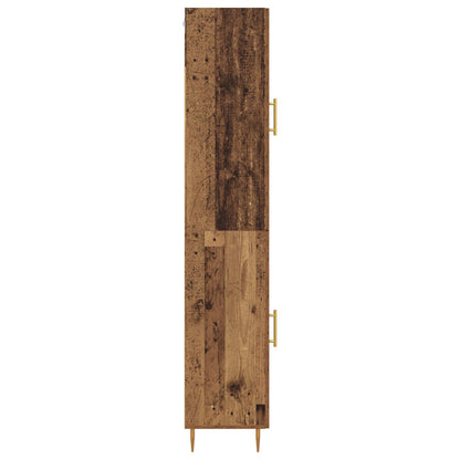 Hoge kast 2 pcs Oud Hout Bewerkt hout
