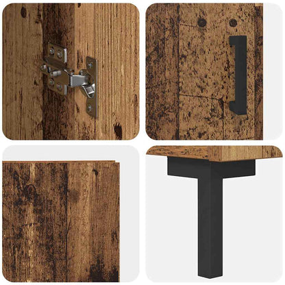 Highboard Oud Hout 34,5 x 34 x 180 cm Bewerkt hout