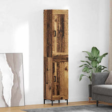 Highboard Oud Hout 34,5 x 34 x 180 cm Bewerkt hout