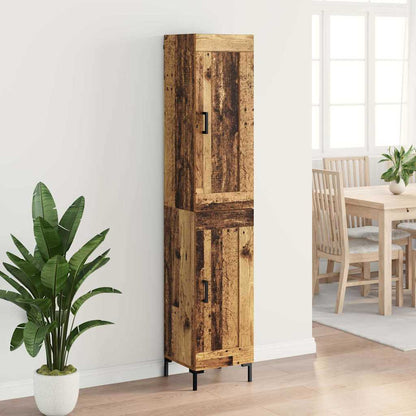 Highboard Oud Hout 34,5 x 34 x 180 cm Bewerkt hout