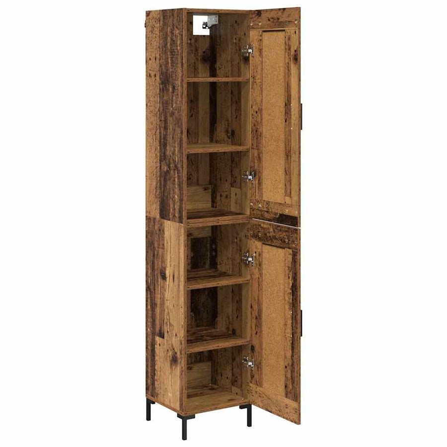 Highboard Oud Hout 34,5 x 34 x 180 cm Bewerkt hout