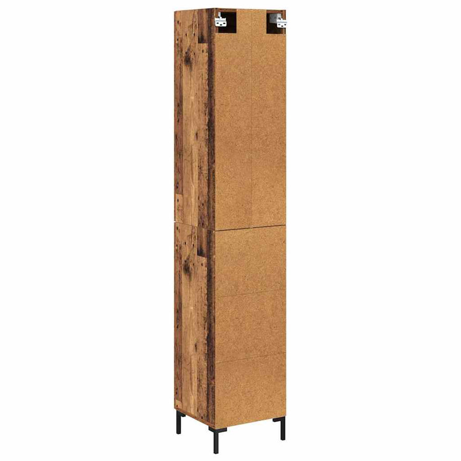 Highboard Oud Hout 34,5 x 34 x 180 cm Bewerkt hout