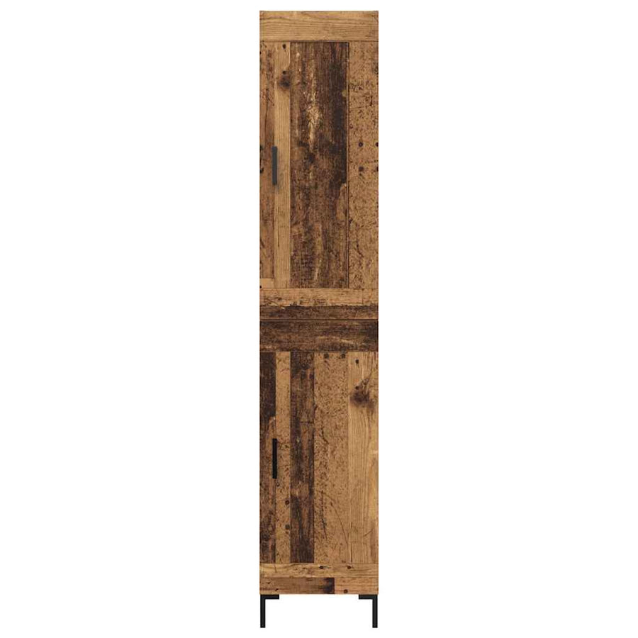 Highboard Oud Hout 34,5 x 34 x 180 cm Bewerkt hout