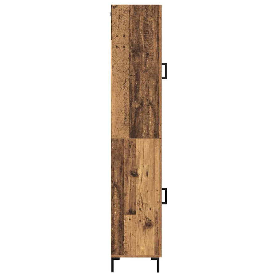 Highboard Oud Hout 34,5 x 34 x 180 cm Bewerkt hout