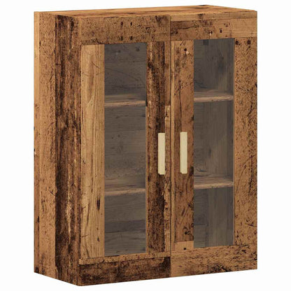 Hoge kast Oud Hout 69,5 x 34 x 180 cm Geengineerd Hout en Glas