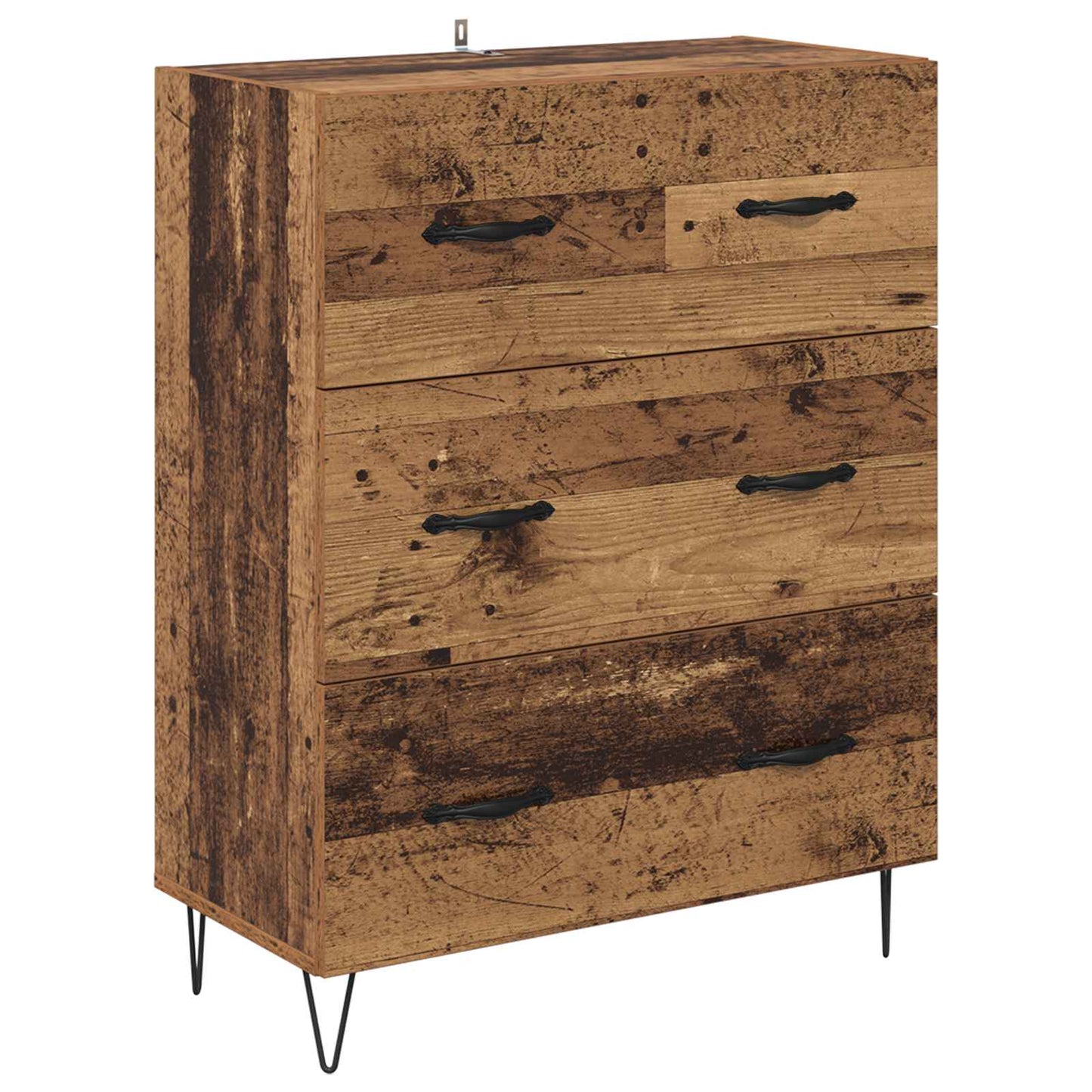 Hoge kast met lade Oud Hout 69,5 x 32,5 x 180 cm Bewerkt hout