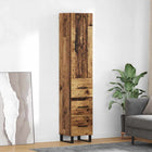 Highboard with drawer Old Wood 34.5 x 34 x 180 cm Treated wood