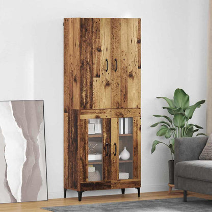 Highboard Oud Hout 69,5 x 34 x 180 cm Bewerkt hout
