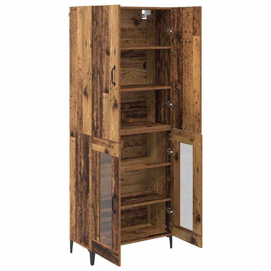 Highboard Oud Hout 69,5 x 34 x 180 cm Bewerkt hout