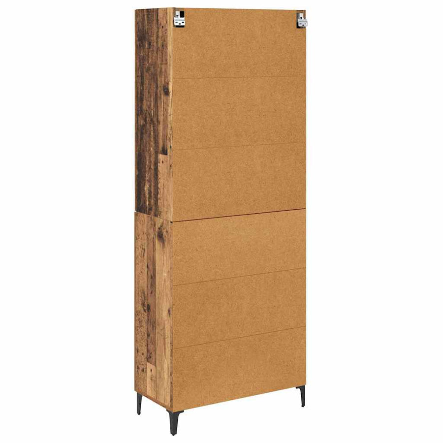 Highboard Oud Hout 69,5 x 34 x 180 cm Bewerkt hout