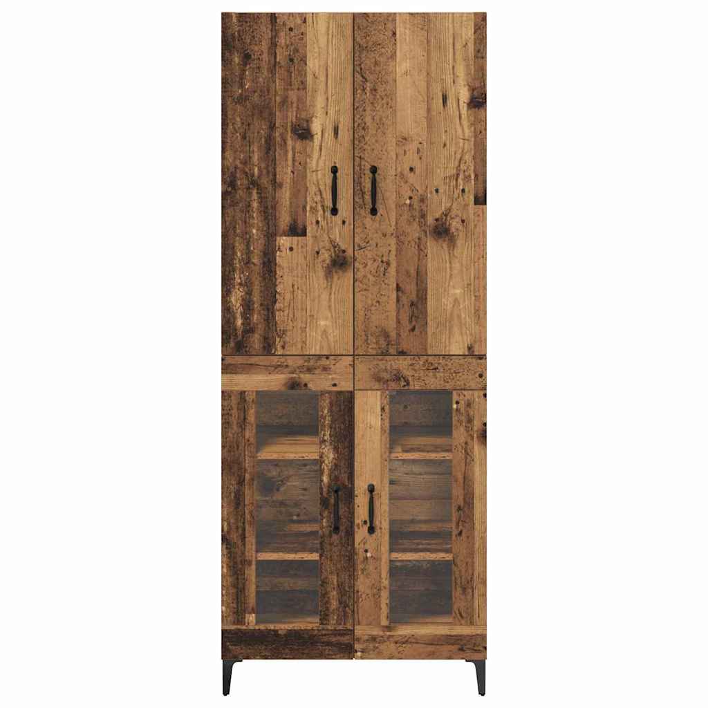 Highboard Oud Hout 69,5 x 34 x 180 cm Bewerkt hout