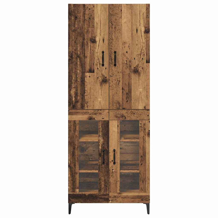 Highboard Oud Hout 69,5 x 34 x 180 cm Bewerkt hout