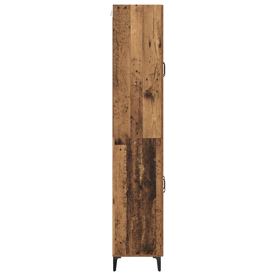Highboard Oud Hout 69,5 x 34 x 180 cm Bewerkt hout