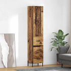 Highboard 34.5x34x180 cm bewerkt hout oud hout