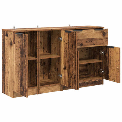 Dressoir met lade 3 pcs Oud Hout Bewerkt hout