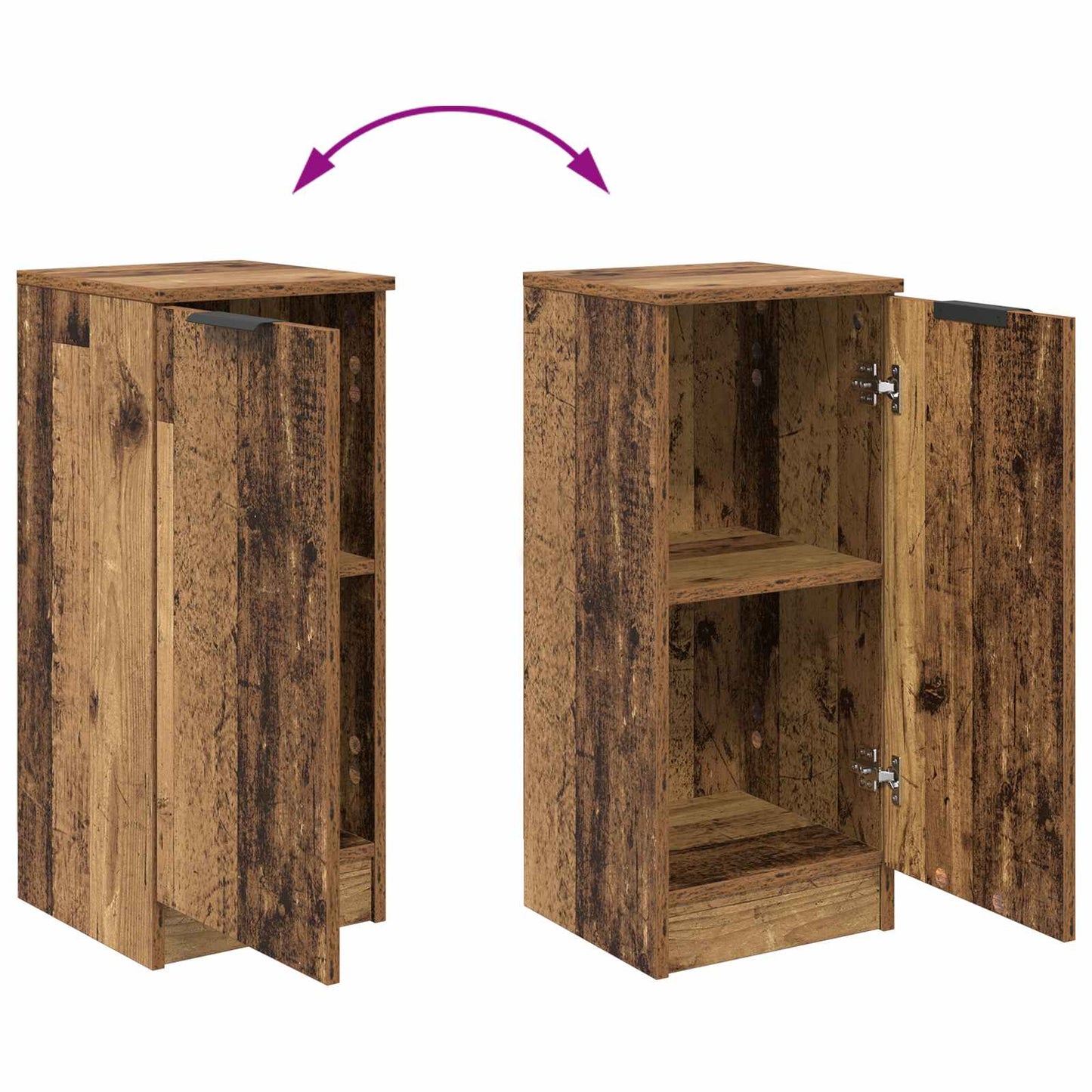 Dressoir met lade 3 pcs Oud Hout Bewerkt hout
