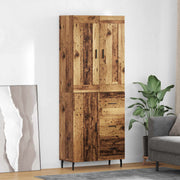 Hoge kast 69.5x34x180 cm oud hout