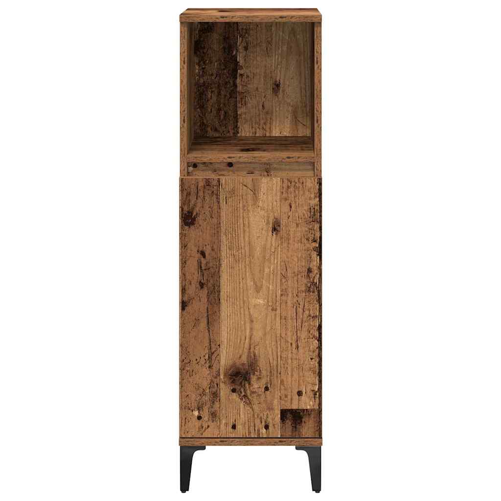 Badkamermeubelset met plank 3 pcs Oud hout Bewerkt hout